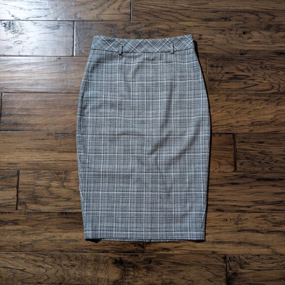RW&CO pencil skirt grey plaid size 0 - Picture 16 of 16
